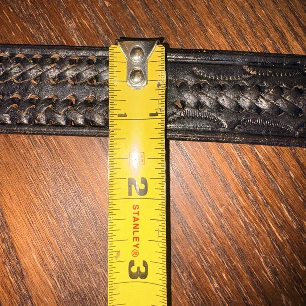 Vintage‎ Longhorn Skull Belt Buckle Western Cowboy Ranch Leather USA